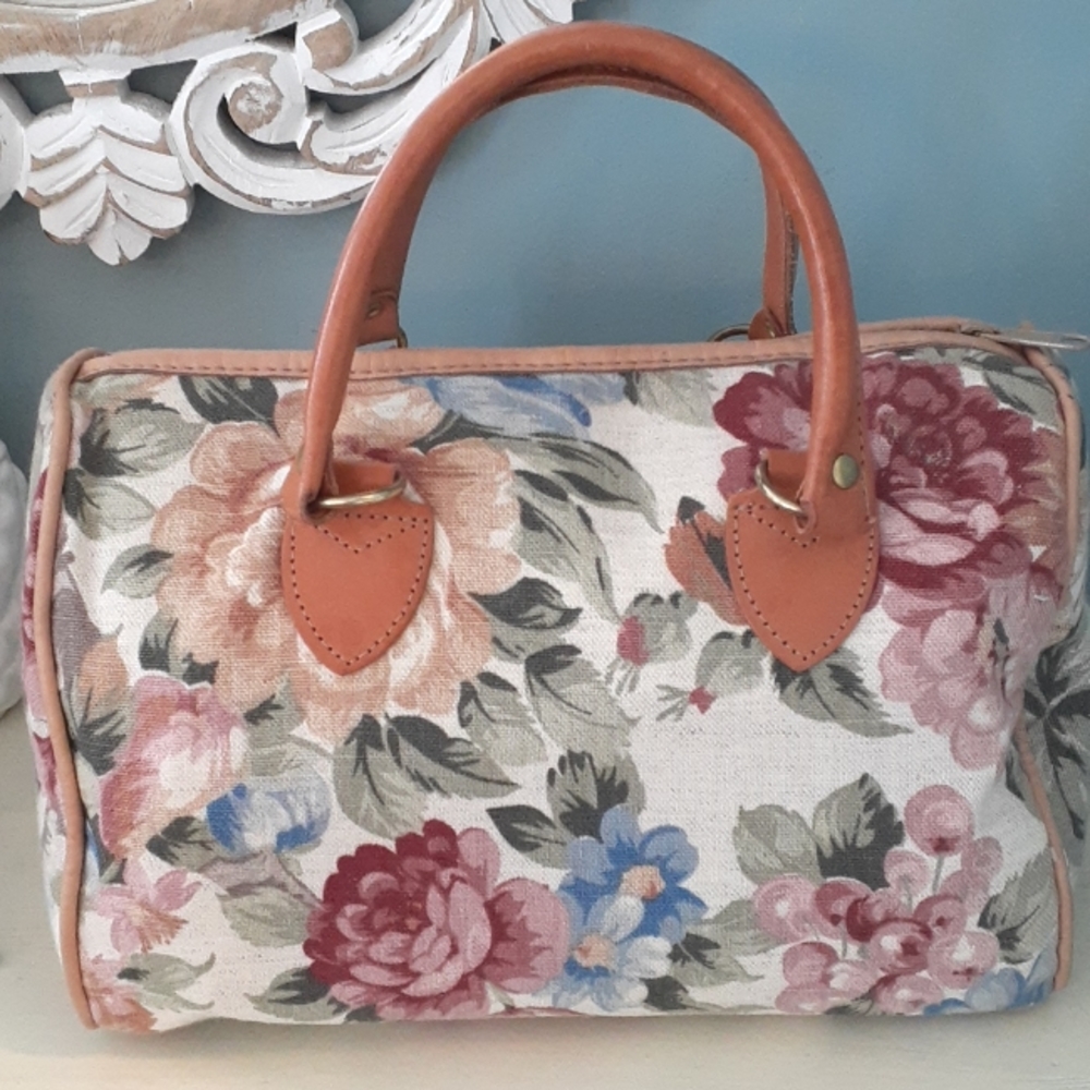 + Talbots floral fabric handbag with vintage flair